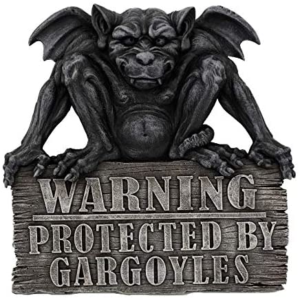 Gargoyle Warning Plaque