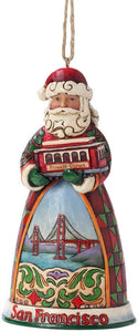 San Francisco Santa Ornament