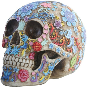 Colored Floral Skull